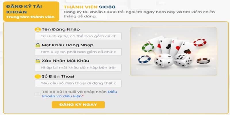 Lưu ý khi đăng ký Sic88 trực tuyến